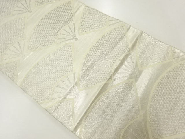 アンティーク　扇模様織出し袋帯（材料）